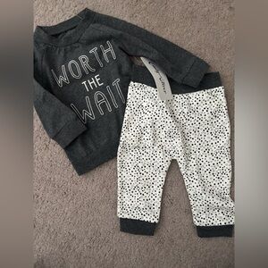 Gray and White baby  Set